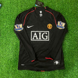 Cristiano Ronaldo 2007-2008 Manchester United Black Retro Jersey Trikot Camiseta Maillot