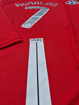 Ronaldo 2008 Jersey Manchester United UCL Retro Long Sleeve
