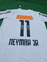 Neymar Jr Santos FC White Retro Football Jersey Trikot