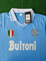 Diego Armando Maradona 10 - Napoli 1986 1987 Retro Football Jersey Trikot Maillot Maglia